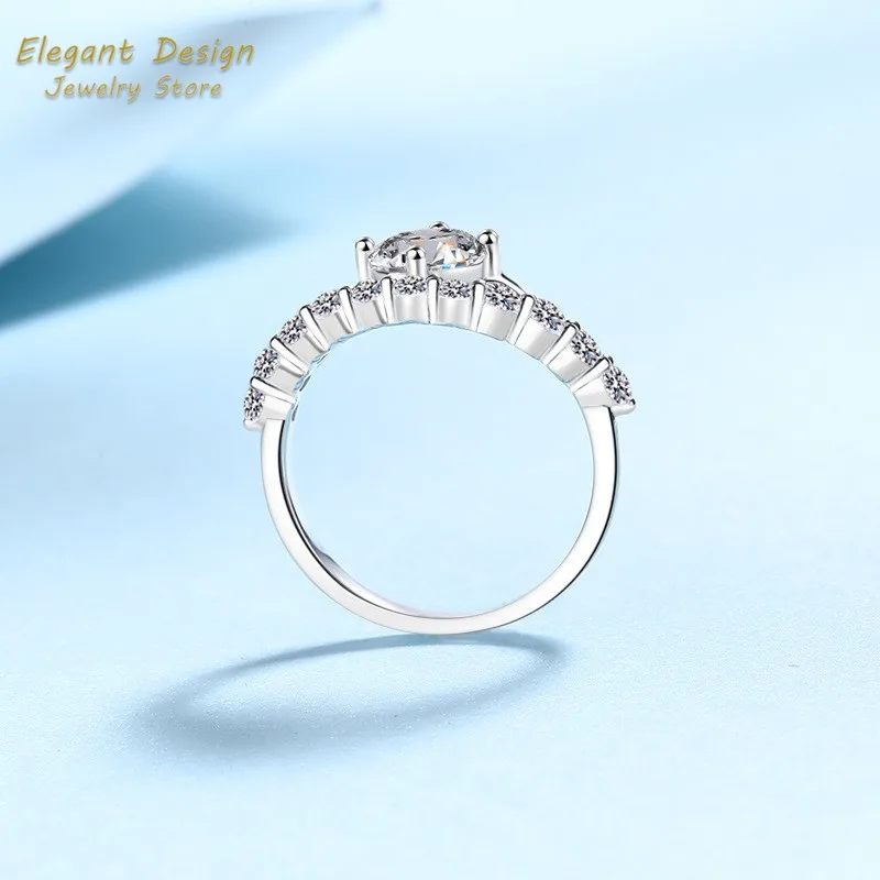 Crown of Love Platinum Pt950 W - Moissanite Engagement Ring 1 Carat ulasan dan harga